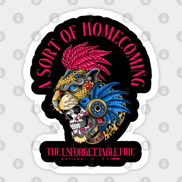 A Sort of Homecoming The Unforgettable Fire Sticker by Rooscsbresundae